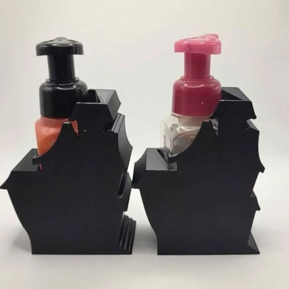 Spooky 3-D Printed Haunted House Foam Soap Dispenser Stand, Compatible with Bath